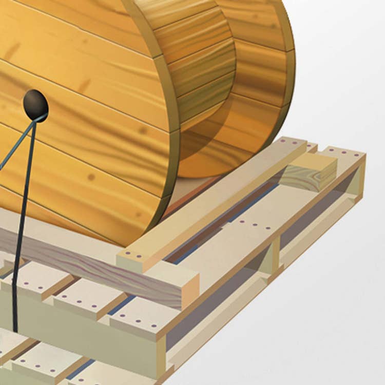 A spool with a blocking board