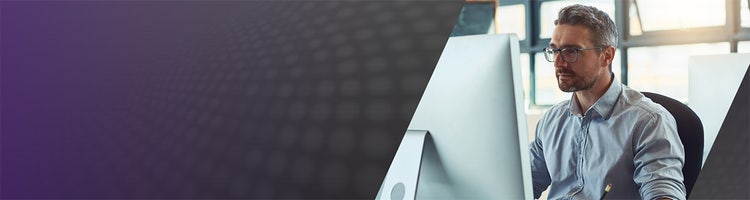 worker looking at computer