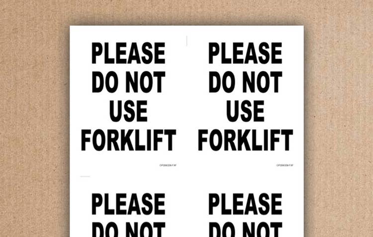 Please do not use forklift