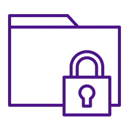 Folder icon with lock