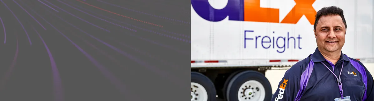 FedEx truck and driver