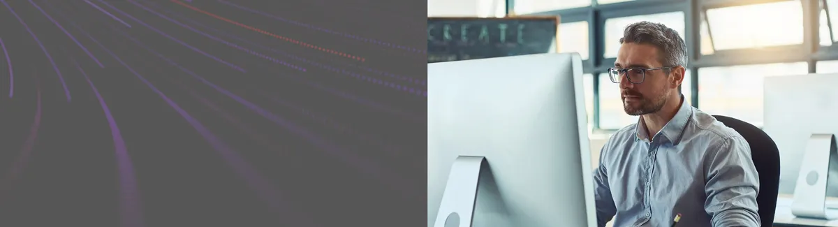 worker looking at computer