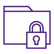 Folder with a padlock on it.