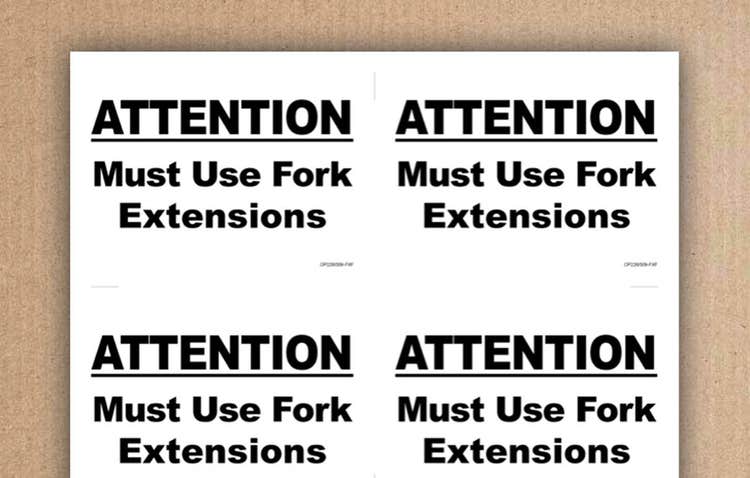Attention : utiliser des extensions de fourches