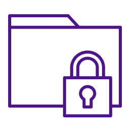 Folder icon with lock